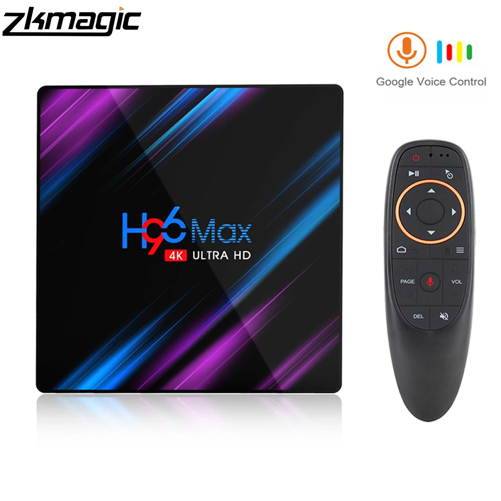 ТВ приставка H96 MAX android 9 0 Rockchip 4 + 32/64 ГБ 2 4/5 ГГц Wi Fi Bluetooth 4K 3D|ТВ-приставки и