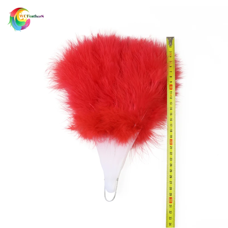 Feather Fan Decoration Feather Fan Beautiful Fold Fan Wedding Stage Carnival Party Home Decor Fluffy Turkey Feather 30*50CM