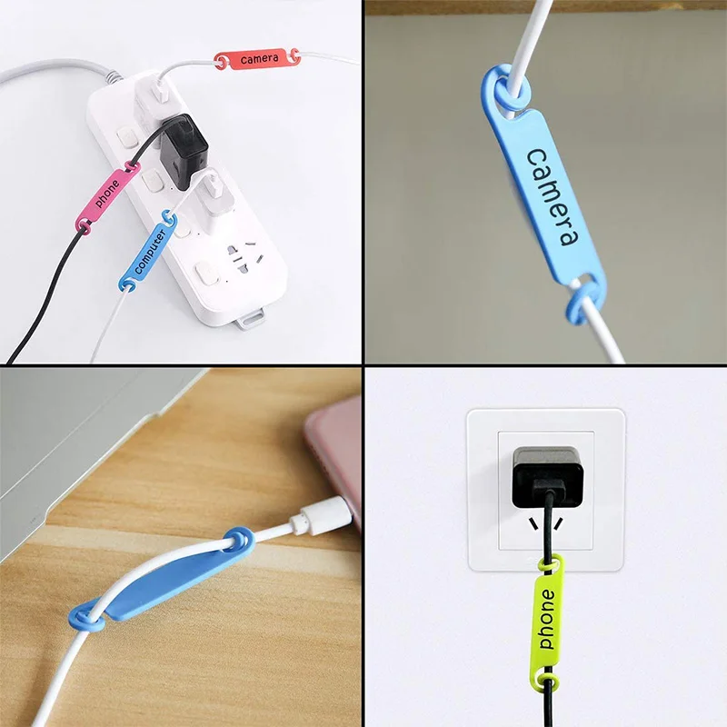80PCS Multicolor Cable Lables Cable Management Labels Wire ...