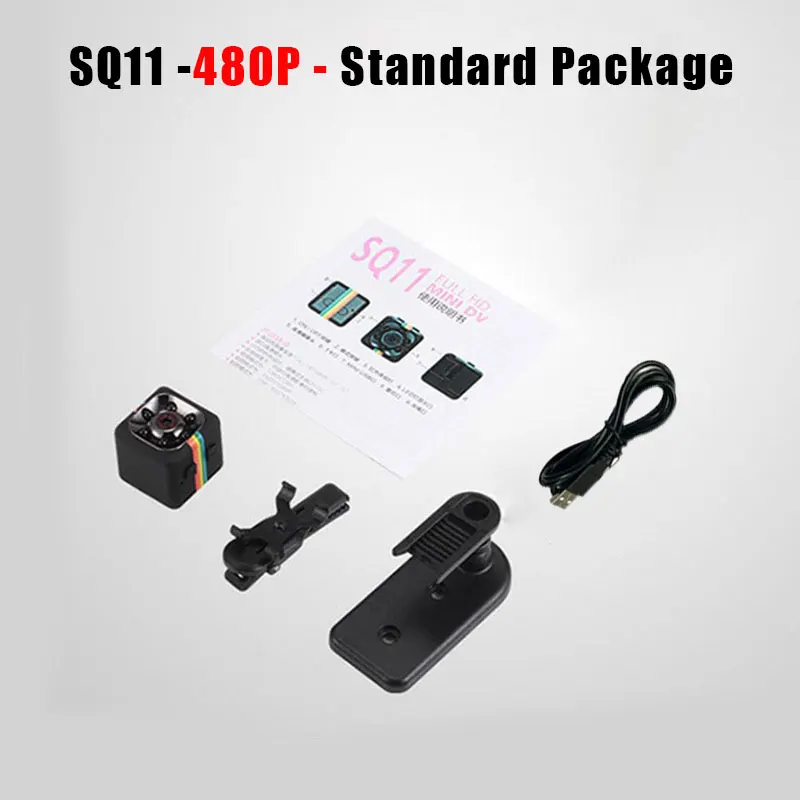 Мини камера SQ11 480P 1080P Espia Oculta секретная Gizil Camera Micro видеокамера ночного видения