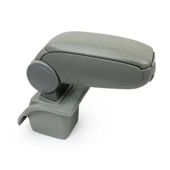 

Gray Leatherette Center Console Storage Box Armrest for Ford Focus 2 2005-2011