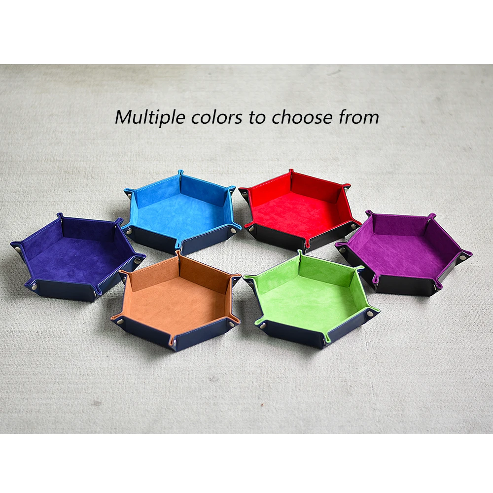 Dice-Tray Table-Games Candy-Storage Hexagon for DND Foldable Reversible