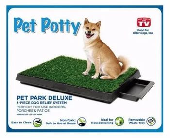 

PETZOOM Toilet for dogs of small and medium-sized rocks with grass and tray Pet Potty