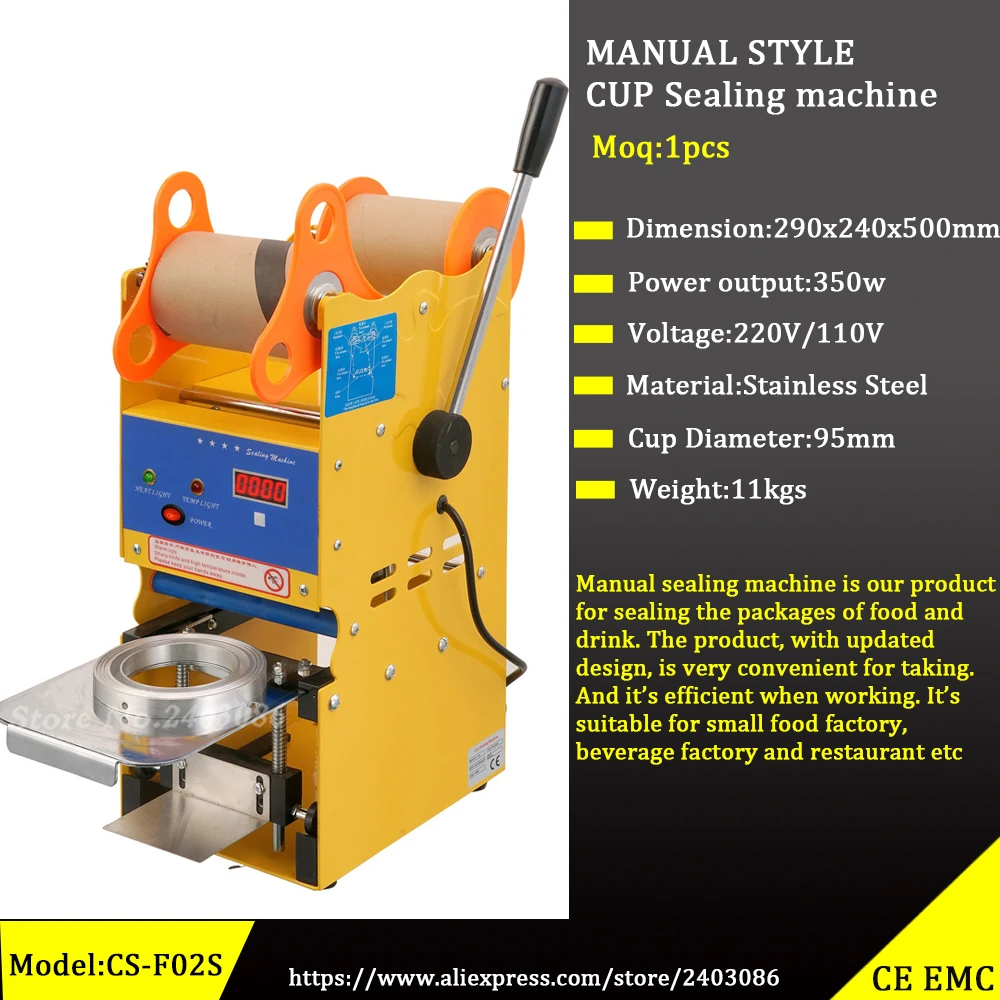 

Manual Milk Tea Cup Sealing machine 300-500Cups/Hour