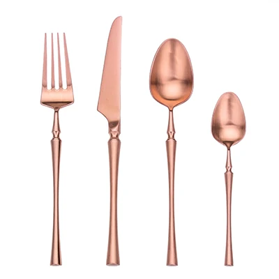 1set 4pcs LEKOCH черный набор столовых приборов столовые приборы из нержавеющей стали обеденный кухонный набор посуды вилка ложка нож переносные продукты - Цвет: 1set 4pcs