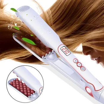 

Corrugation Hair Curler Ceramic Curling Iron Hair Volumizing Iron Hair Straightener LCD Display Curling Tongs Flat Iron