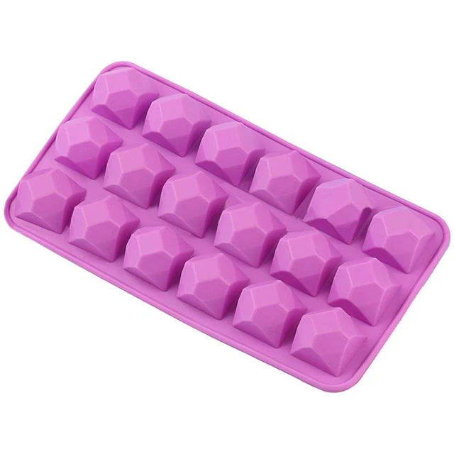 Flexible Silicone Ice Cube Tray 15 Square Ice Cube Maker Pudding Jelly  Mould L