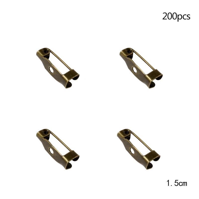 200pcs 1.5cm MIUSIE 200 шт Брошь булавка брошь задняя Пряжка булавка безопасная Брошь-заколка имя значок шитье DIY Ювелирная фурнитура ювелирные аксессуары - Цвет: 200pcs 1.5cm