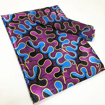 

4+2yards ribbon silk fabric with chiffon lace soft african fabric for dress african prints satin silk wax fabric for women