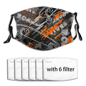

Cool Skate Slogans Men And Women Adult Outdoor Washable Dust Breathable Masker Filter Reusable