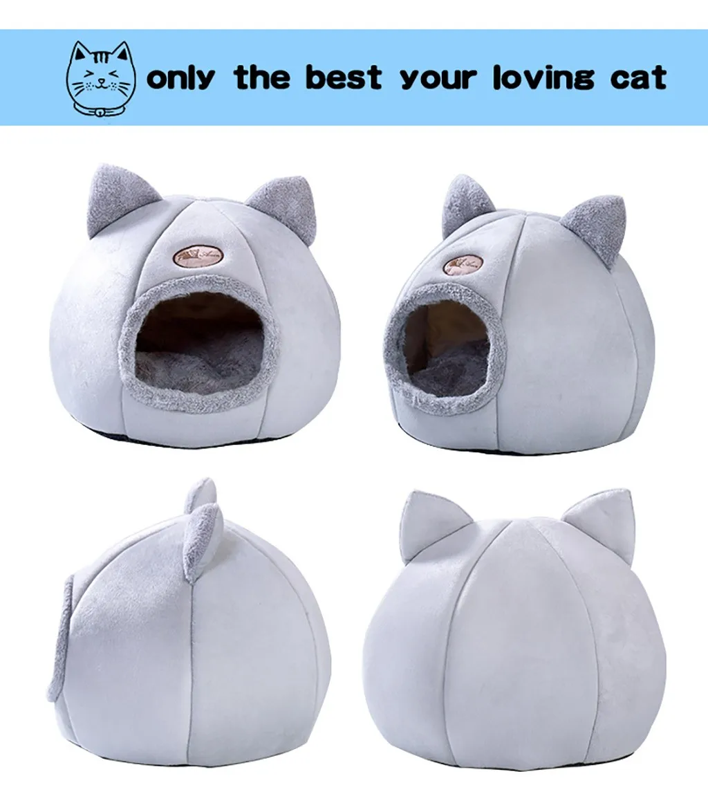 

Pet Dog Cat Tent House Kennel Winter Warm Comfortable Nest Soft Foldable Sleeping Mat Pad