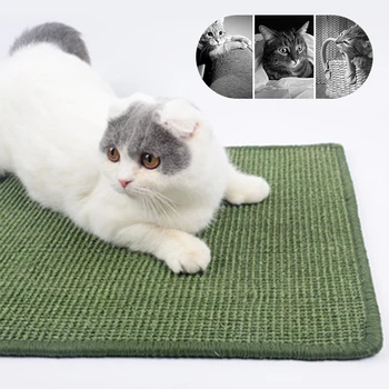 

Natural Sisal Rope Cat Scratching Carpet Pad New Cat Furniture Scratcher Mat Floor Rug Random Color Cats Training Supplies