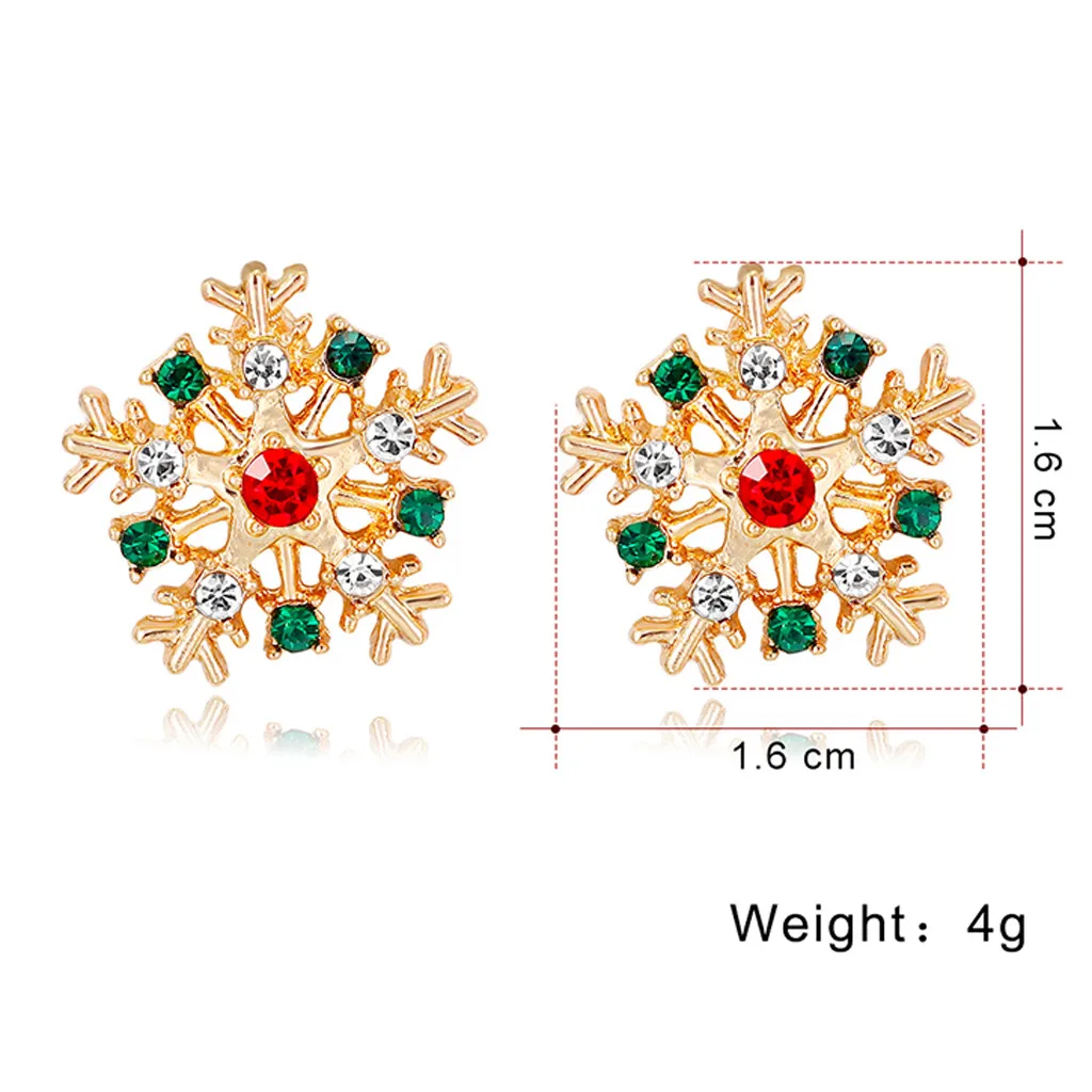 Женские рождественские товары, серьги, креативные снежинки, серьги-гвоздики в рождественской тематике, модные трендовые серьги сережки женски kolczyki 50