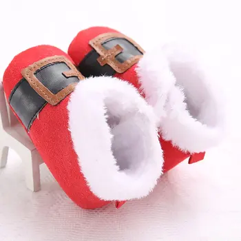 

Christmas Baby Shoes Boots Anti-skid Outsole Cotton Boots Thicken Warm Winter Boots Fashion Toddlers Shoes