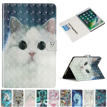 

Tablet Cover For Apple Ipad 9.7 inch 2018 Cartoon Cat Leather Stand Case For Funda IPad 9.7 inch 2017 A1822 A1823 Cover Cases