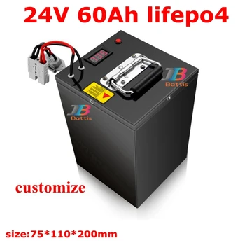 

US EU RU AU GTK 24V 60AH Lifepo4 battery 60Ah battery 8s 80A BMS power 2000w for RV EV scooter solar panel + quick 10A Charger