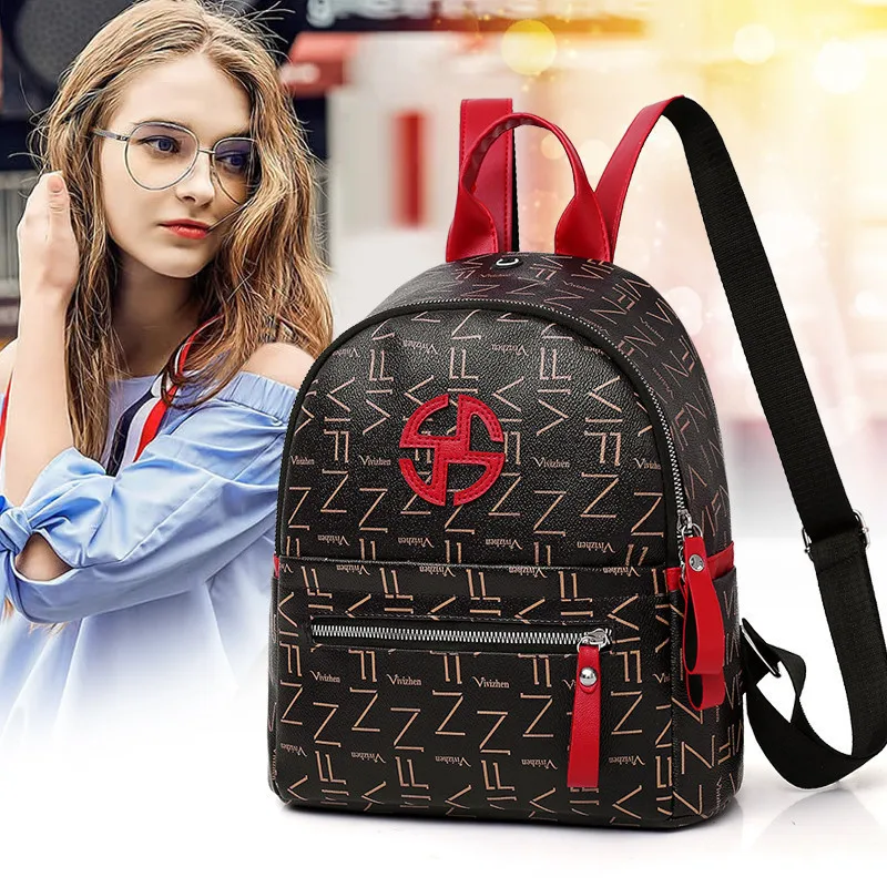 

School Bag Women's Korean-style Harajuku Ulzzang High School Students Campus Backpack Simple Versatile Plaid Street Snap Backpac