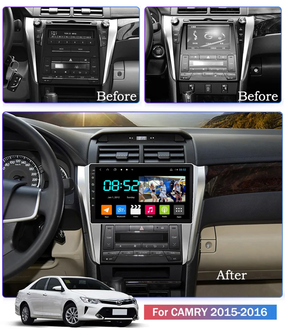 Android 8,1 автомобильный DVD 1din мультимедийная система Navi для Toyota Camry- Автомобильный gps навигатор головное устройство BT SWC wifi