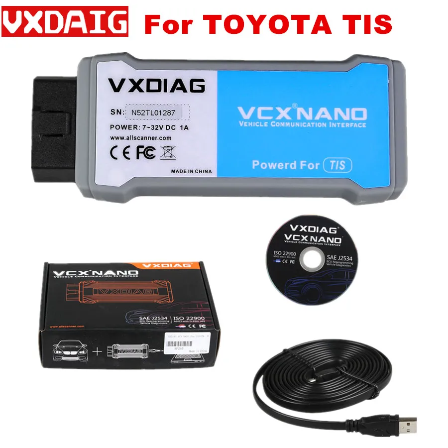 VXDIAG VCX NANO для TOYOTA TIS Techstream V15.00.026 совместимый со сканером SAE J2534|vcx| |