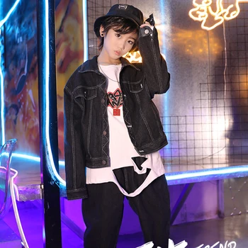 

New Children Hip Hop Handsome Suit Boys And Girls Modern Street Dance Performance Clothes Kids Jazz Dance Costumes DQL3161