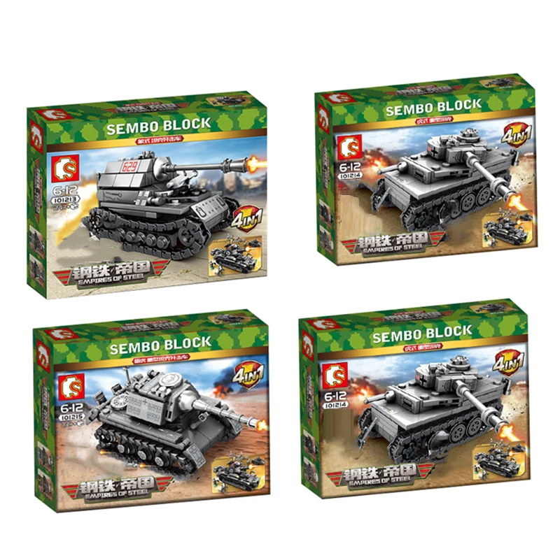 957PCS2 1914 PCS Tank Military Series Building Blocks Bricks Compatible with LegoINGlys Figures toy soldier Vehicle army blocks (3)