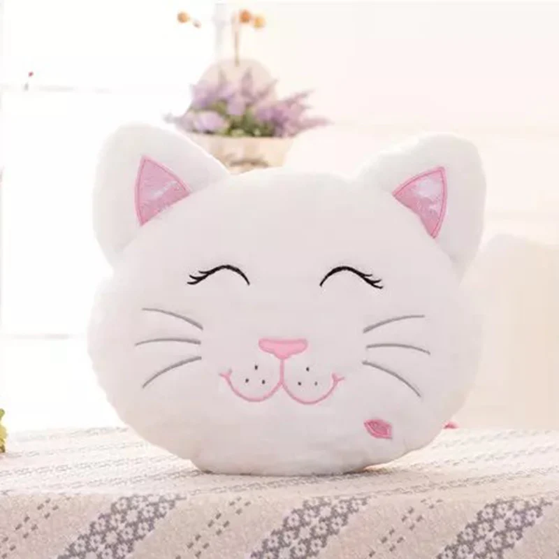 36cm Cute Glowing Luminous Led Light Up Pillow Monkey Frog Cat Bear Cushion Doll Kid Toy - Цвет: Cat