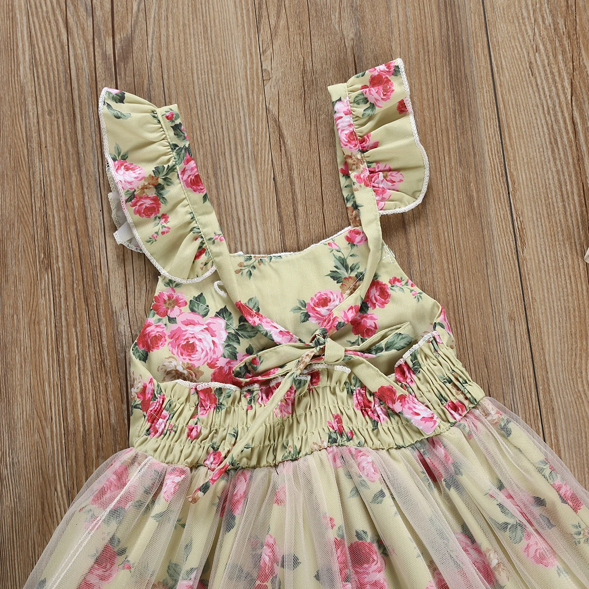 Pudcoco/элегантное детское платье принцессы с цветочным принтом для девочек кружевное Тюлевое платье без рукавов нарядное свадебное платье