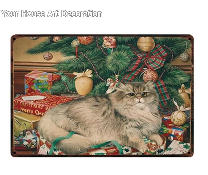 Love me Love My Cat Металлический Знак оловянный магазин домашних животных Предупреждение умный плакат с кошкой домашний Декор Бар настенная живопись 20*30 см - Color: 2