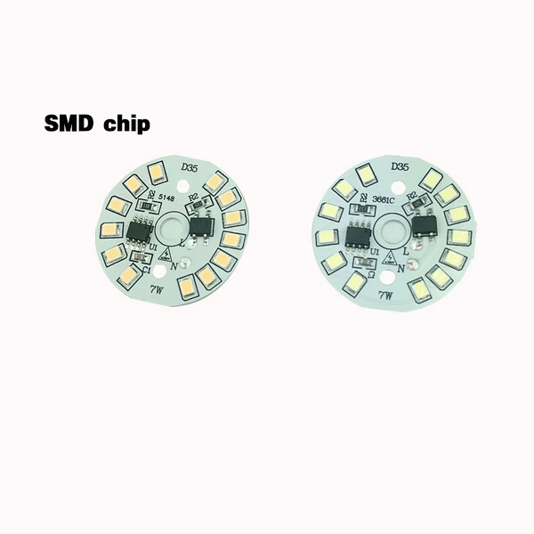 5 шт./лот светодиодный SMD чип светодиодный Лампа 15 Вт 12 Вт 9 Вт 7 Вт 5 Вт 3W AC220V Вход умная ИС(интеграционная схема для лампы светильник вниз светильник Холодный белый/теплый белый/белый - Испускаемый цвет: SMD chip