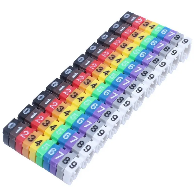 10 Pcs Multicolor Plastic Cable Markers Wire Cord Management Bar | Обустройство дома