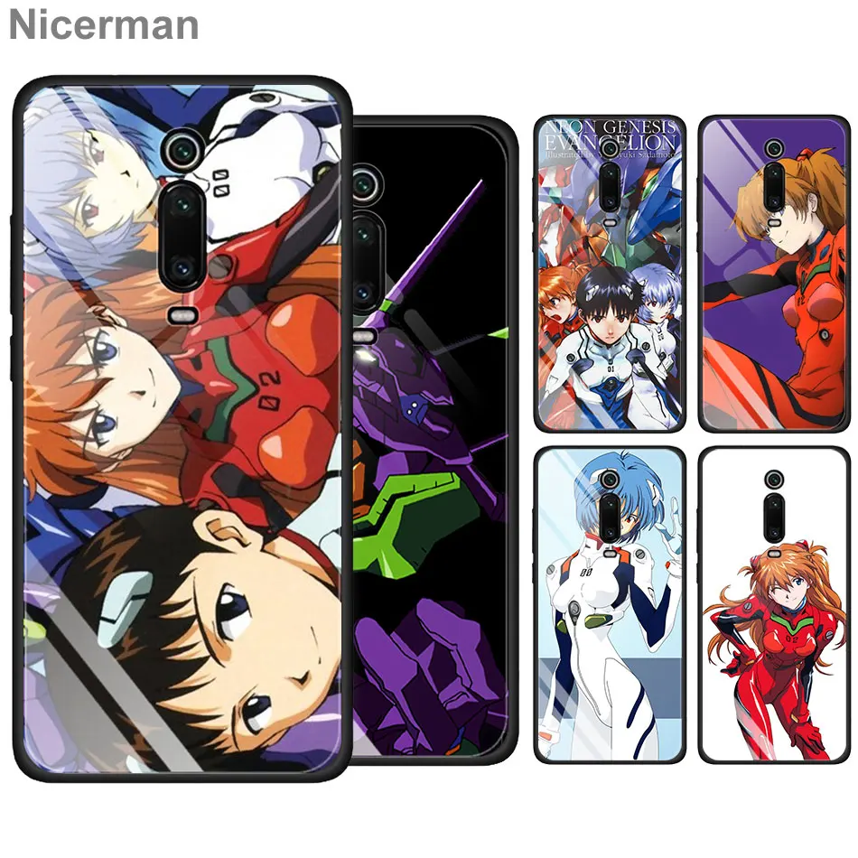

Neon Genesis Evangelion Tempered Glass Cases for Xiaomi Redmi Note 7 6 Pro K20 Pro Mi A3 A3 Lite Cover Coque
