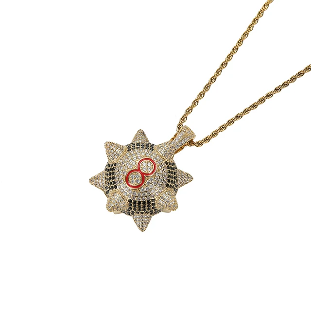 Spiked 8 Ball Pendant Trippie Redd 
