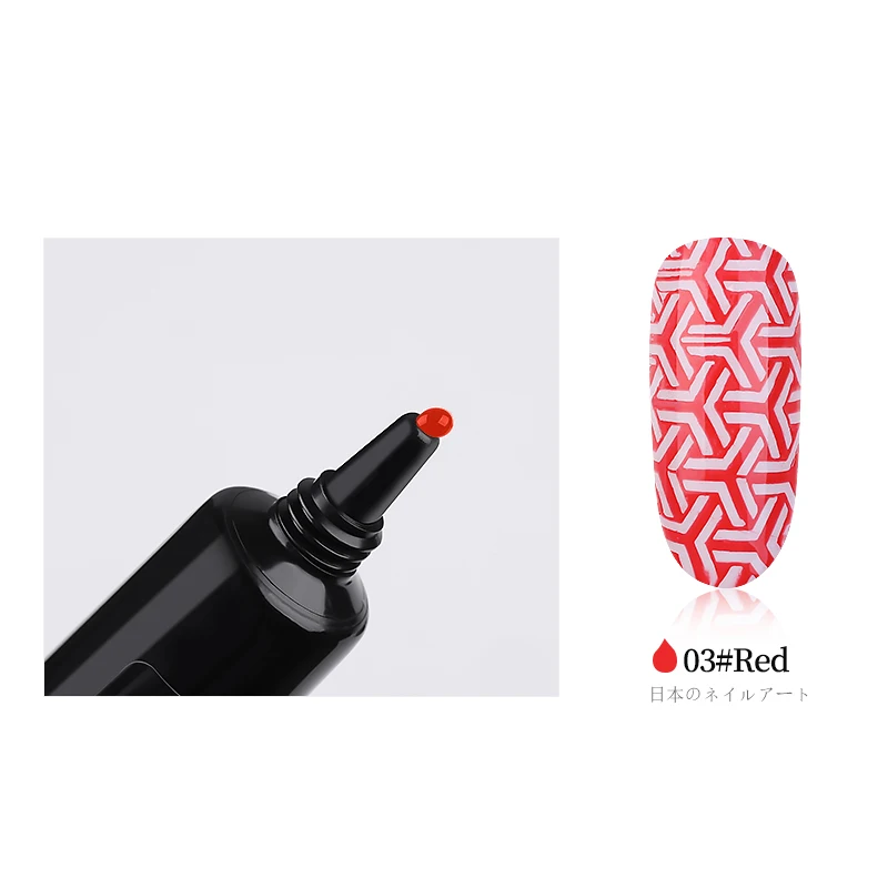 PinPai ногтей штамповка Гель-лак 8 мл Черный Белый печать масло УФ Гель-лак для ногтей Замачивание лак для ногтей штамповка гель лак - Цвет: Red