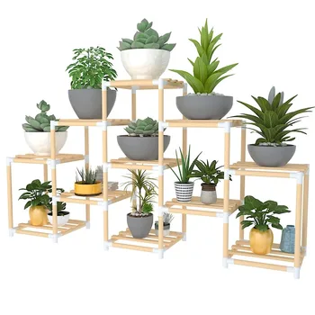 

Flower frame solid wood multi-storey indoor special balcony fleshy small flower pot shelf living room simple green wooden