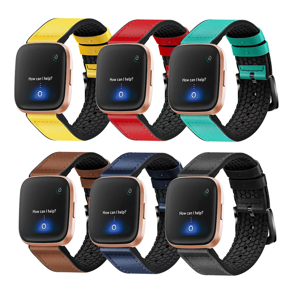 

For Fitbit Versa Lite Leather Smart Wristband For Samsung Galaxy Watch (46mm) Sports Bracelet For Huawei Watch 2 Classic Strap