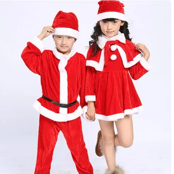 

Christmas Santa Claus Costume Cosplay Santa Claus Clothes Fancy Dress In Christmas Men 7pc/lot Costume Suit For Adults