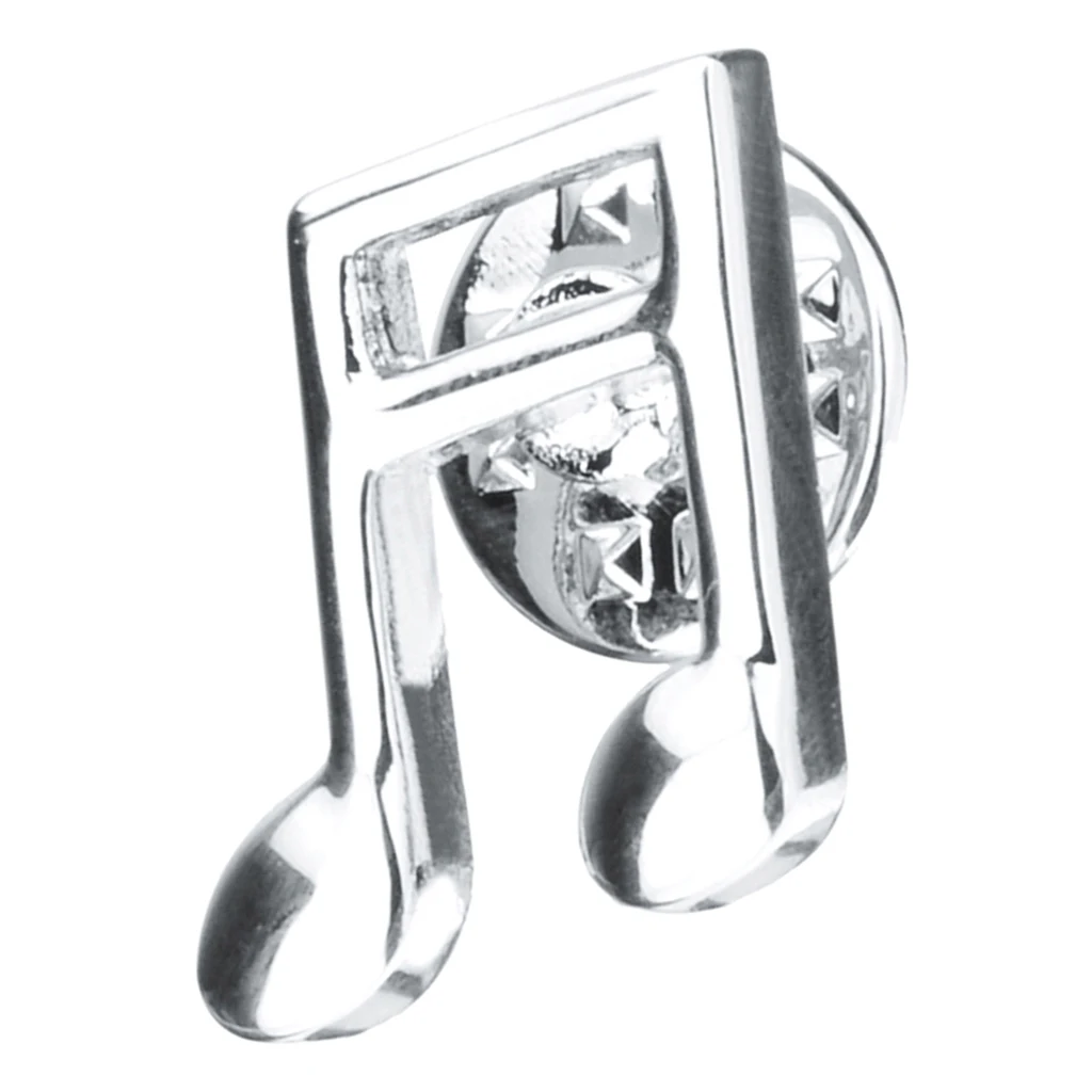 Латунный Металл Silvertone музыкальная нота музыкальные брелки воротник Нагрудный значок мужская и женская брошь, заколка, аксессуары
