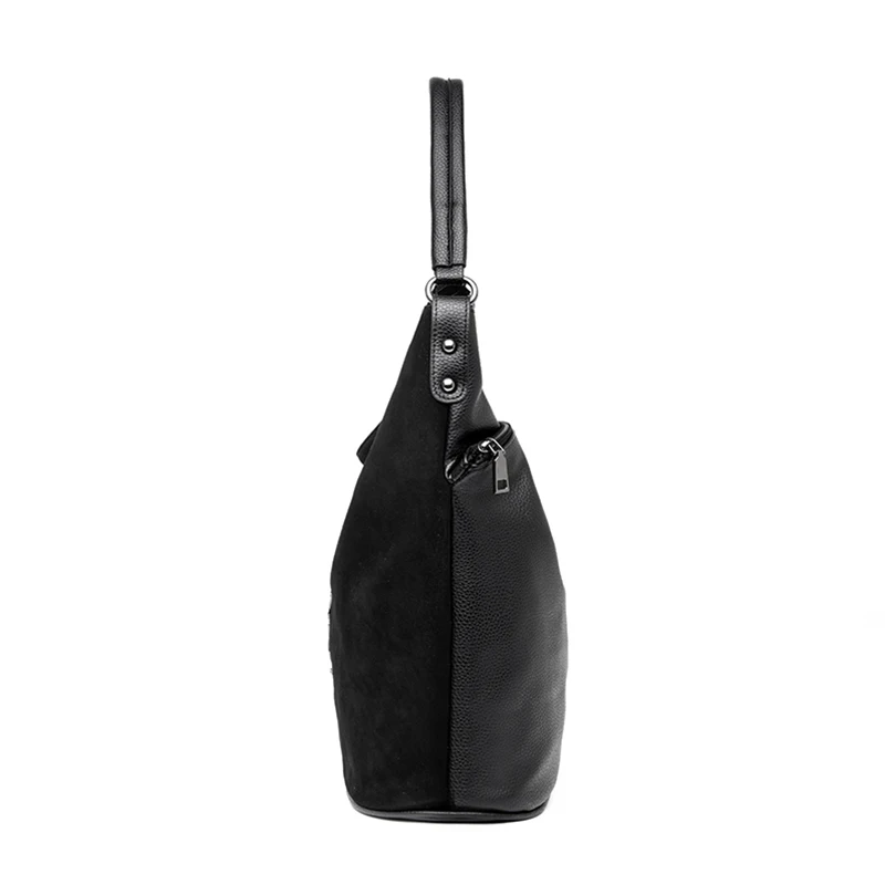 Женская Замшевая сумка через плечо, модная сумка через плечо, водонепроницаемая дизайнерская сумка, большая вместительность, зеленая женская сумка-тоут, черная сумка на плечо