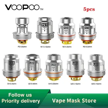 

5Pcs VOOPOO Uforce U2 U4 N1 N2 N3 P2 Replacement Coil Core Head Fit Voopoo Uforce Tank Voopoo Drag 2 Voopoo Drag mini Vape KIt