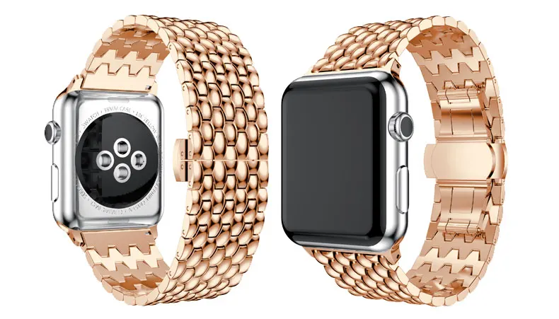 Ремешок из нержавеющей стали для Apple watch series 5 4 3 2 1 band 44 мм 40 мм iWatch 42 мм 38 мм браслет для часов