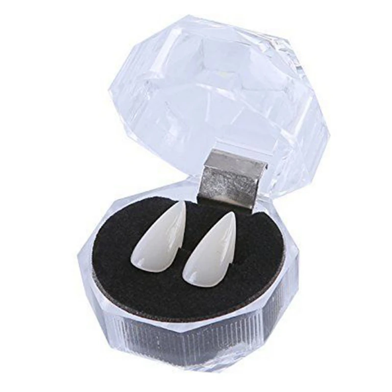 

2pc Scary Halloween Cosplay Props Dentures Zombie Vampire Teeth Ghost Devil Fangs False Tooth Costume Party Accessory