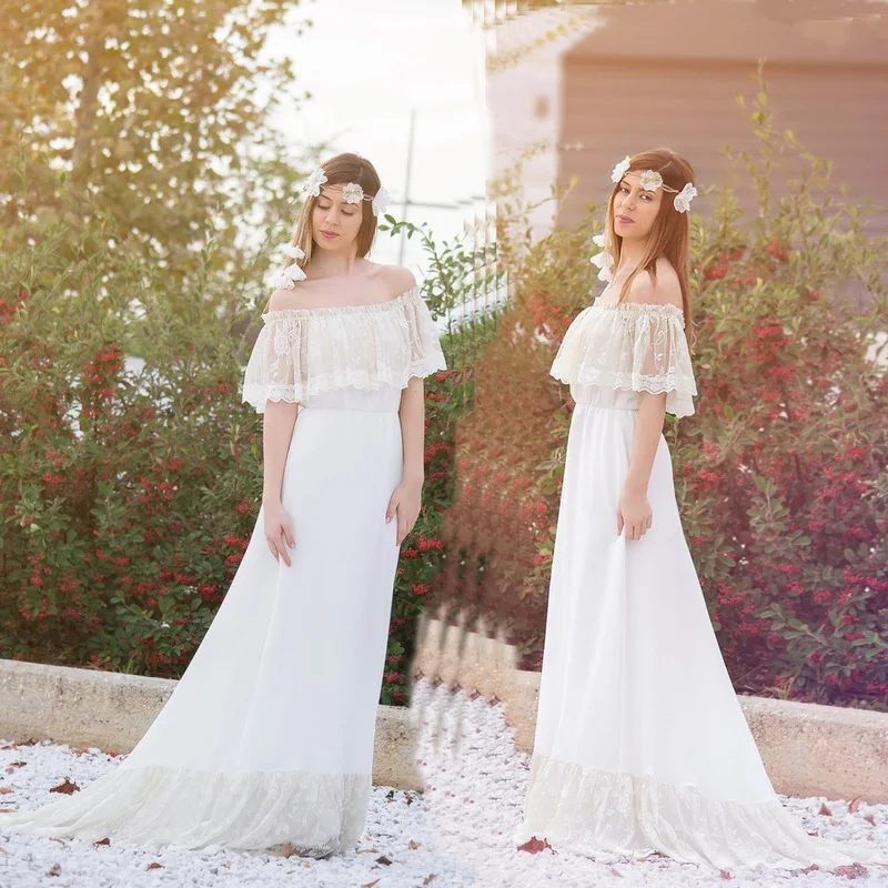 

Белое кружевное платье для беременных фотография Реквизит с оборками без Плеч женское платье для беременных для фотосъемки