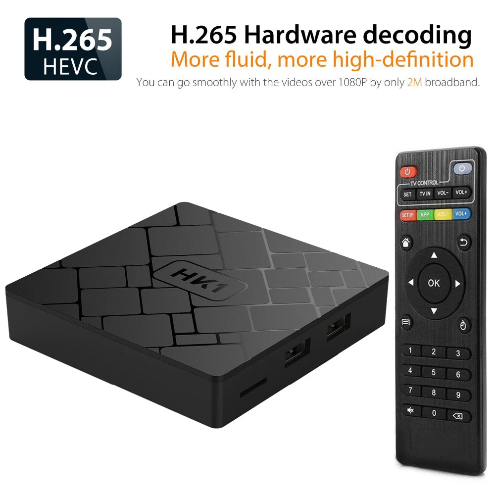 HK1 Смарт ТВ коробка S905W Quad core Android 7,1 2G Ram 16G Rom WI-FI 4K HDR H.265 3D Android ТВ компьютерной приставки к телевизору телевизионная приставка OTT PK X96 мини