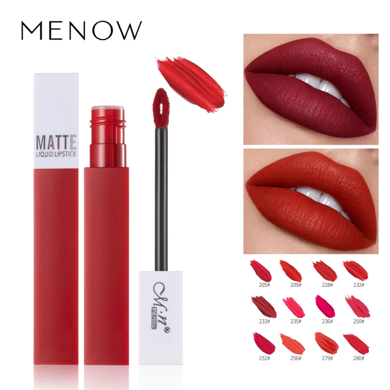 Matte Lip Gloss Glaze Waterproof Liquid Lipstick Long-lasting Sumptuous Lipstick Makeup with Revolutinary New Square Tip TSLM1