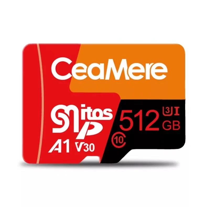 Ceamere بالجملة سرعة سريعة MicroSDXC TF بطاقة 512GB ث محول فئة 10 UHS-3 بطاقة ذاكرة Micros سعة كاملة 512GB