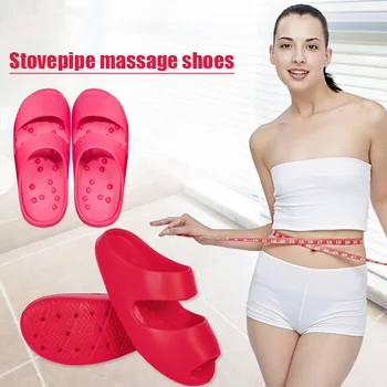 

1 Pair Women Massage Slippers Fitness Weight Loss Anti-slip Soft Wedges Shoes ALS88