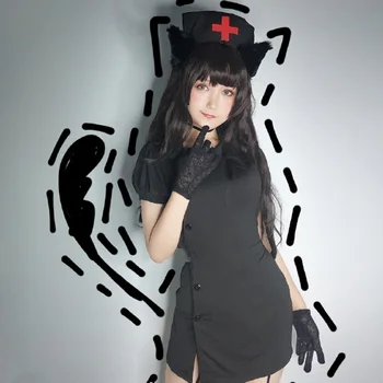 

Japanese Hot Women Sexy Costume Lady Nurse Girl Uniform Set Sexy Maid Exotic Apparel Role Play Sexy Underwear Cosplay Uniform