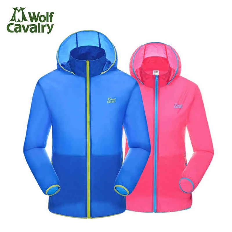 

Wolf Riding Outdoor Wind Shield Spring Women's UV-Protection Coat Men's Summer Thin Sports Wind Shield Trench Coat