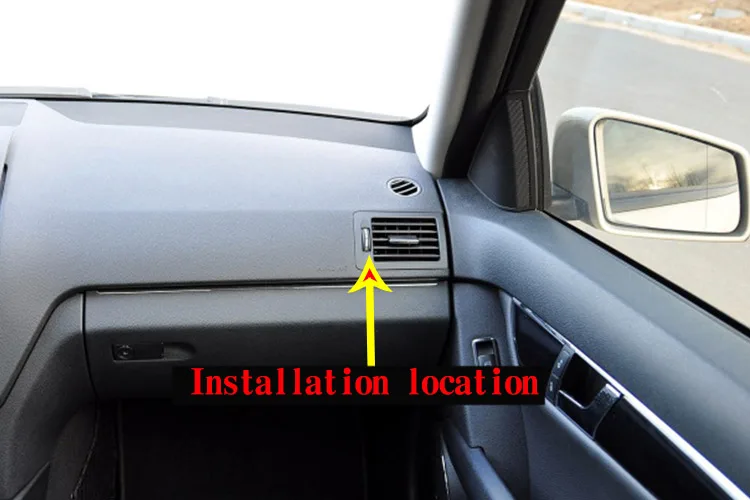 Углеродное волокно стиль ABS для Mercedes benz C Class W204 2007-2010 автомобильный Кондиционер для приборной панели вентиляционное отверстие рамка отделка Аксессуары 2 шт