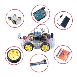 Kit para aprender Stem Uno, Robot de coche con Control remoto, seguimiento ultrasónico, Programa de evitación de obstáculos, proyecto de graduación universitaria
